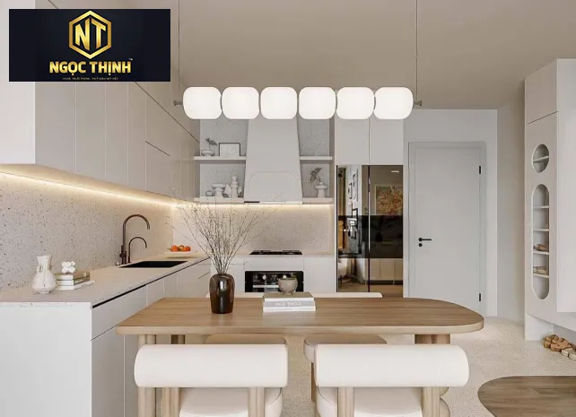 TỦ BẾP GỖ CÔNG NGHIỆP DỄ DÀNG VỆ SINH